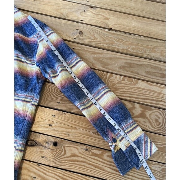 Depart West Long Sleeve Button Up Shirt Size Large Women’s Yellow Red - Picture 8 of 9